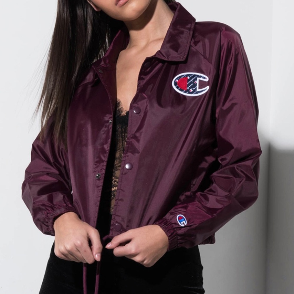 NWT Champion Crop Coaches Jacket